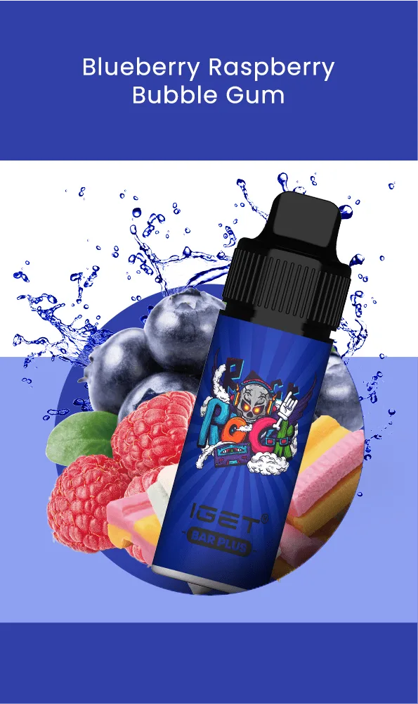 IGET BAR PLUS (6000 PUFFS) Blueberry Raspberry Bubble Gum IGET BAR PLUS (6000 PUFFS) Blueberry Raspberry Bubble Gum